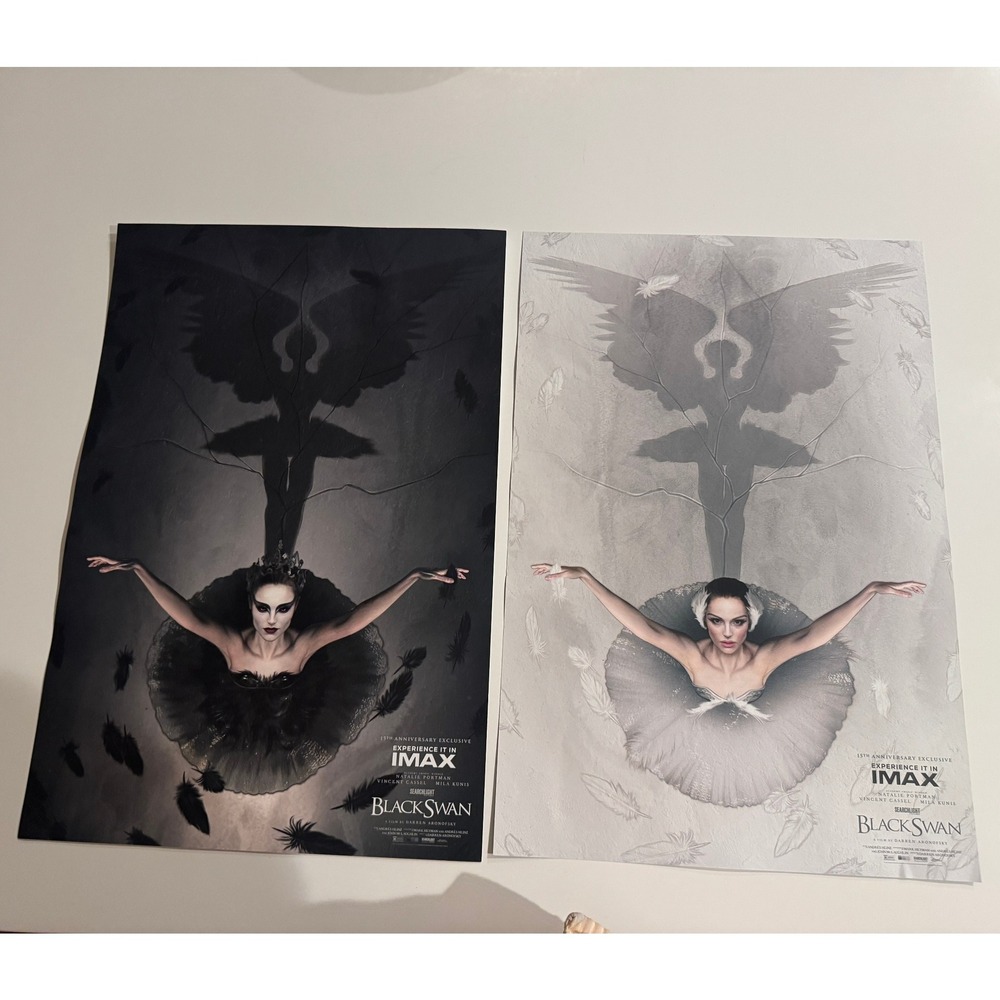 Black Swan IMAX Movie Poster 15th‎ Anniversary 2025 IMAX 2-sided 13.25" X 19.75"